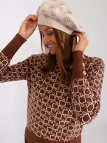 Kepurė Wool Fashion Italia Moteriška žieminė beretė: Dydis - Universalus