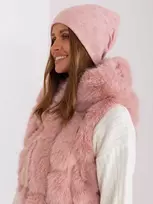 Wool Fashion Italia Rožinė žieminė kepurė moterims: Dydis - Universalus