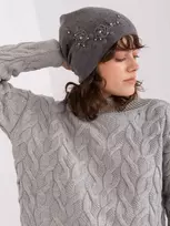 Wool Fashion Italia Moteriška žieminė kepurė su siuvinėtomis gėlėmis: Dydis - Universalus