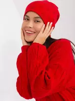 Wool Fashion Italia Raudona kepurė rudeniui / žiemai: Dydis - Universalus