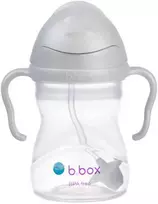 B.BOX - Gertuvė su šiaudeliu 240ml, pilkas