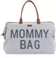CHILDHOME DIDELIS MAMOS REIKMENŲ KREPŠYS MOMMY BAG, CANVAS - Pilkas