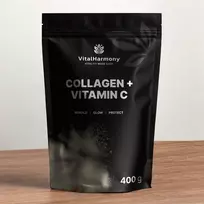 VitalHarmony Kolagenas + Vitaminas C 400 g - Braškių
