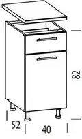 Liveo Pastatoma spintelė TIFFANY T16/D40S1