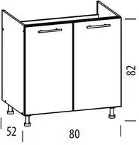 Liveo Pastatoma spintelė kriauklei TIFFANY T24/D80Z