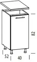 Liveo Pastatoma spintelė TIFFANY T15/D40