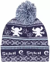 Kepurė Skrybėlė Stitch Fair Isle Pom Beanie Tamsiai mėlyna