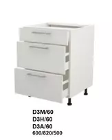 Extom Pastatoma spintelė si stalčiais Sidabrinis D3 60