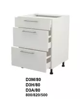 Extom Pastatoma spintelė su stalčiais Sidabrinis D3 80