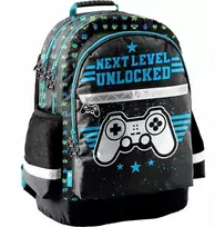 Paso Backpack Mokyklinė kuprinė, juoda, 35 cm