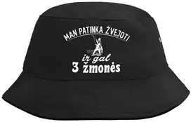 Panama kepurė "Patinka žvejoti ir 3 žmonės"