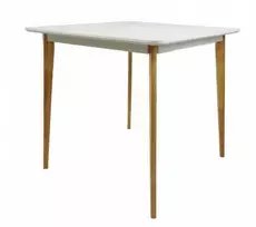Stalas Emily, 80x80x75 cm, baltas rėmas