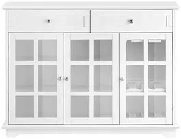 Sobuy Bufetų serverio šoninė spinta Vitrina Konsolinis stalas Šoninė spinta FSB77-W