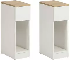 SoBuy šoninis staliukas, daiktadėžė, kavos staliukas FBT111-WNx2