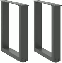 Kavos staliuko kojelės, 2 vnt., antracito spalvos, 28x(42-43) cm, plienas