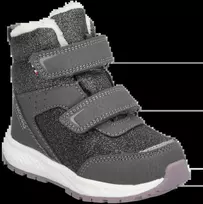 Viking žieminiai batai vaikams Equip Warm WP 2V - CHARCOAL/DUSTY Rožinis