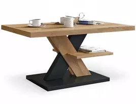 Ifuture Kavos Staliukas su lentyna CROSS MAT OAK CRAFT GOLDEN