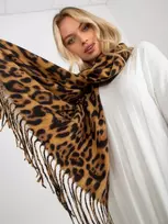 Factory Price Leopardo rašto rudas šalikas: Dydis - Universalus