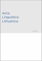 Acta Linguistica Lithuanica 82