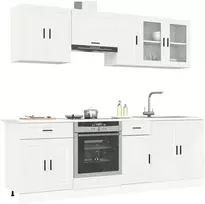Virtuvinių spintelių komplektas, 8 dalių, Kalmar, balta