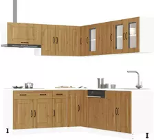 Virtuvinių spintelių komplektas, 11 dalių, Kalmar, artisano