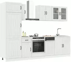 Virtuvinių spintelių komplektas, 8 dalių, Lucca, balta