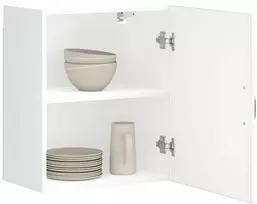 Sieninė virtuvės spintelė, Kalmar, balta, apdirbta mediena