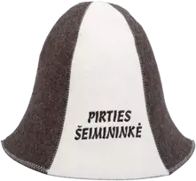 Namu Tekstile Pirties kepurė - PIRTIES ŠEIMININKĖ, dryžuota