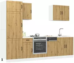 Virtuvinių spintelių komplektas, 7 dalių, Lucca, artisano