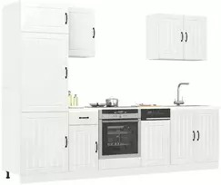 Virtuvinių spintelių komplektas, 7 dalių, Lucca, balta