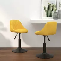 Pasukamos valgomojo kėdės, 2vnt., garstyčių geltonos, aksomas