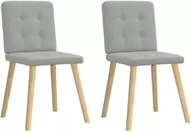 Valgomojo kėdės, 2vnt., pilkos spalvos, audinys