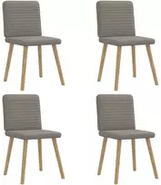 Valgomojo kėdės, 4vnt., taupe spalvos, audinys