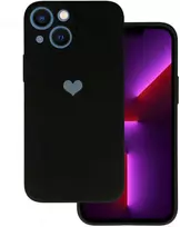 Vennus silikoninis Heart dėklas skirtas Apple iPhone 14 Plus design 1 juodos spalvos
