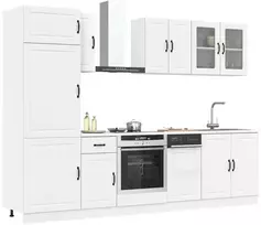Virtuvinių spintelių komplektas, 8 dalių, Lucca, balta