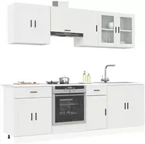 Virtuvinių spintelių komplektas, 8 dalių, Porto, balta