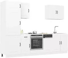 Virtuvinių spintelių komplektas, 7 dalių, Kalmar, balta