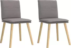 Valgomojo kėdės, 2vnt., taupe spalvos, audinys