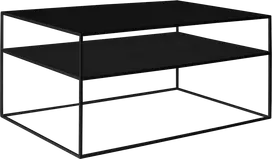 Customform Kavos staliukas, TENSIO 2 AUKŠTO METALAS, 100x60 cm, Juoda
