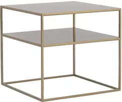 Customform Kavos staliukas, TENSIO 2 AUKŠTŲ METALAS 50, 50x50x45 cm, Auksinis