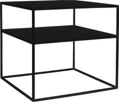 Customform Kavos staliukas, TENSIO 2 FLOOR METAL 50, 50x50x45 cm, Juoda
