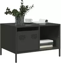 kavos staliukas juodas 68,5x50x43,5 cm šaltai valcuotas plienas