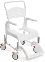 Medpunkt ETAC Clean 55 cm / 2 stabdžiai Neįgaliojo vežimėlis su tualeto funkcija Baltas