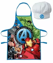 "Avengers" 2 dalių prijuostės ir kepurės rinkinys vaikams