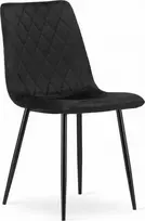Leobert Kėdė TURIN veliūriniu apmušalu, juoda, 88,5 × 44,5 × 53 cm
