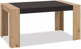 Homestyle4U Valgomojo stalas, 154x90.5x74.5 cm, juodas ir rudas