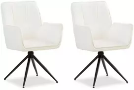 Homestyle4U Valgomojo kėdžių komplektas, 61x92,5x57,5 cm, balta