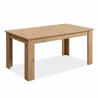 Homestyle4U Valgomojo stalas, 200.5x90.5x76.5 cm, rudas