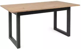 Homestyle4U Valgomojo stalas, 200x90x75 cm, ruda, pilka