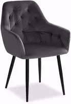 Homestyle4U Valgomojo kėdė, 59x89x62.5 cm, pilka